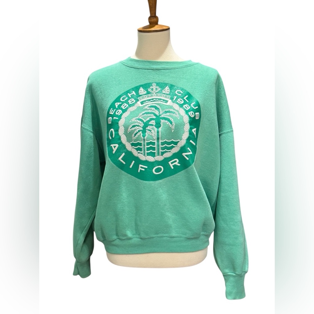 Vintage Green California Beach Club Sweatshirt #259